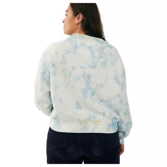 Pilcro And The Letterpress Anthropologie Elayna Sweatshirt Tie Dye Blue XS NWT - Picture 2 of 13